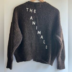 The Animals Observatory wool blend kids cardigan size 10 brown mélange